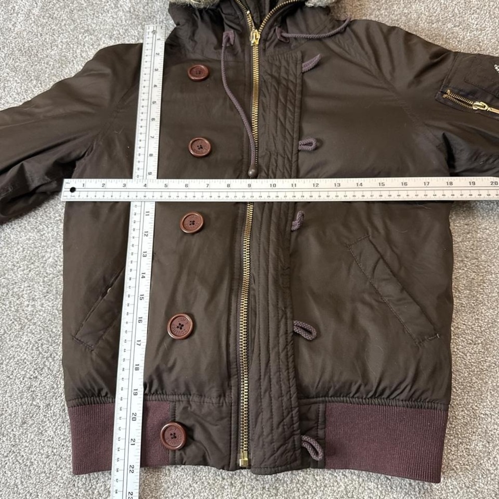Juicy Couture Fur-Lined Full-Zip Bomber Jacket Women's Small Streetwear - Picture 5 of 7